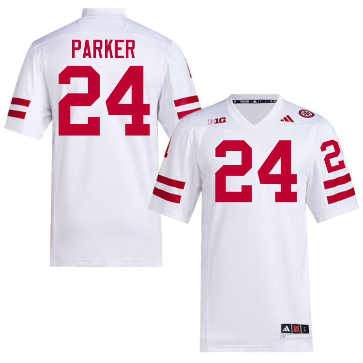 Nebraska Cornhuskers #24 Jamarion Parker College Football Jerseys Stitched-White Nebraska Cornhuskers #24 Jamarion Parker College Football Jerseys Stitched-White